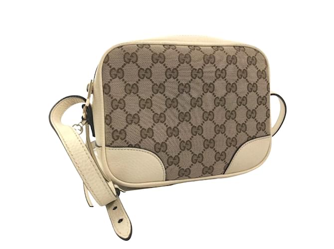 Bolsa mensageiro Gucci GG Canvas Bree Bolsa de lona cruzada 449413 em muito bom estado Bege  ref.853775