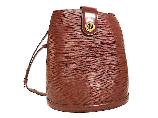 Louis Vuitton Epi Cluny M52253 Brown Leather Pony-style calfskin