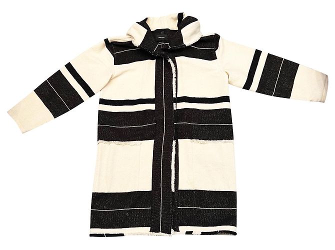 Isabel Marant Adil wool blend coat white