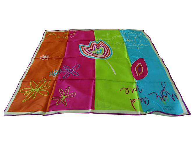 Emmanuelle Khanh Silk scarf "declaration of love". Multiple colors  ref.853821