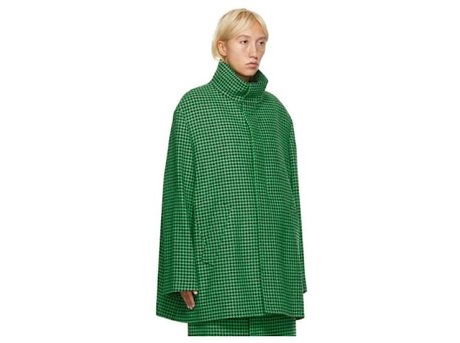 Balenciaga Coats, Outerwear Green Wool  ref.853966