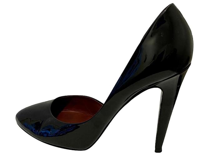 Zapatos de tacón de aguja D'orsay de charol negro de Bottega Veneta  ref.853989