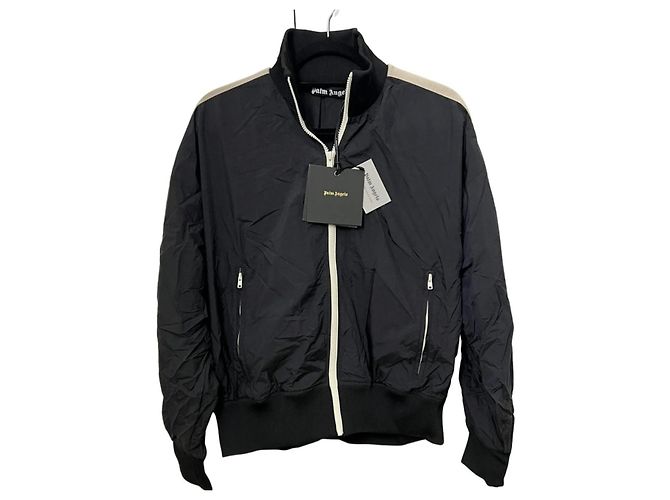 Palm Angels Black Polyamide Blazer Jacket