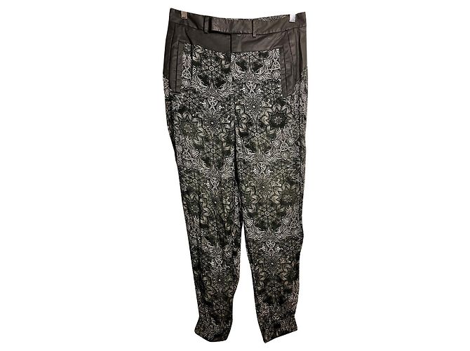 Calça harém de chiffon Helmut Lang Preto Cinza