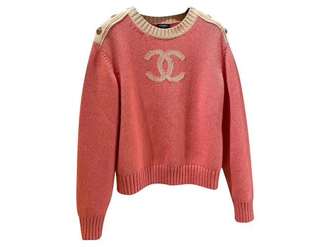 Chanel Suéter de cashmere Rosa Casimira  ref.854236