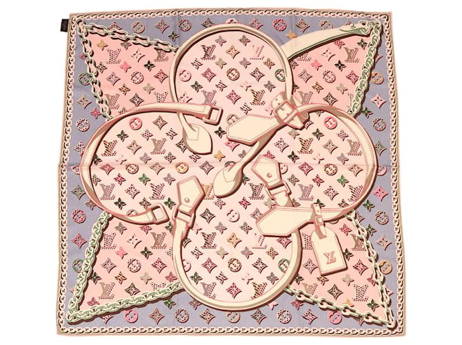 dusty pink LV silk scarf  Louis vuitton scarf, Louis vuitton pink