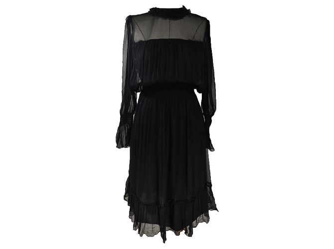 Autre Marque Vestido negro Seventy de viscosa