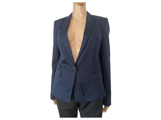 Chaqueta azul marino Hugo Boss Anelly de algodón