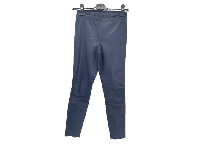 STOULS  Trousers T.International XXS Leather Navy blue  ref.854514