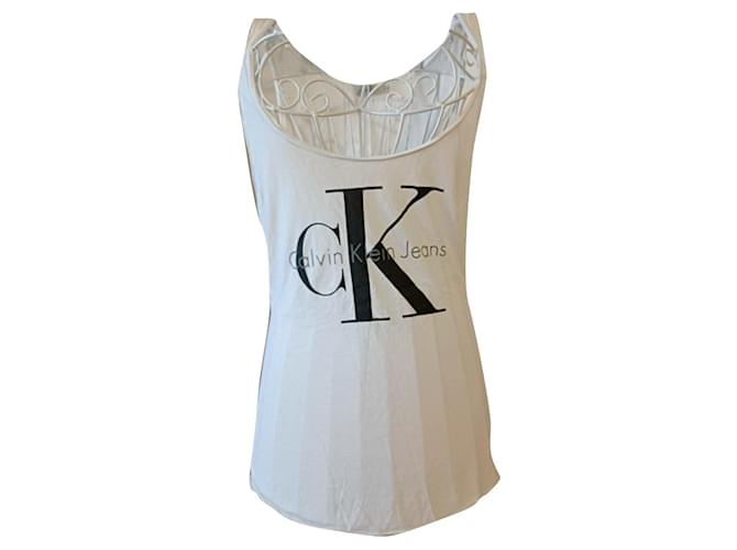 Calvin Klein tank top White Cotton  ref.854570