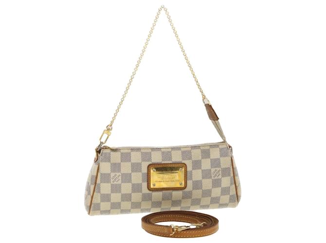 LOUIS VUITTON Damier Azur Eva Shoulder Bag 2way N55214 LV Auth