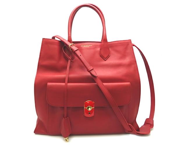 Balenciaga Padlock Red Leather  ref.855061