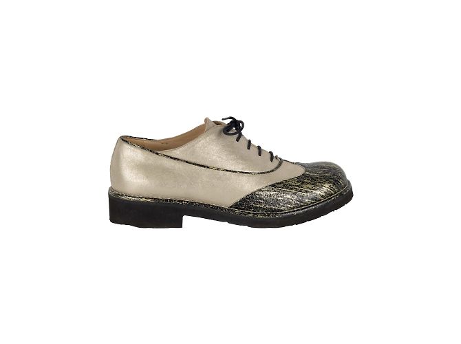 Timeless Scarpe Oxford stringate luccicanti bicolore Chanel Multicolore
