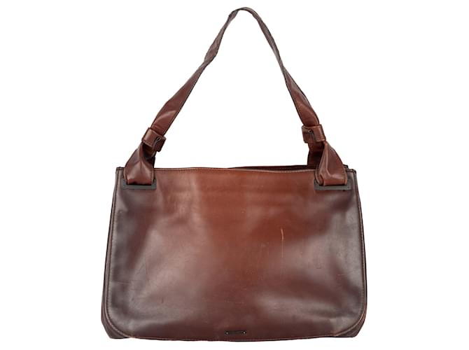 Gucci Vintage Shoulder Bag Dark red Leather  ref.855107