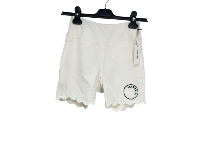 Autre Marque Pantalones cortos MARYSIA.Poliéster Internacional S Blanco  ref.855230