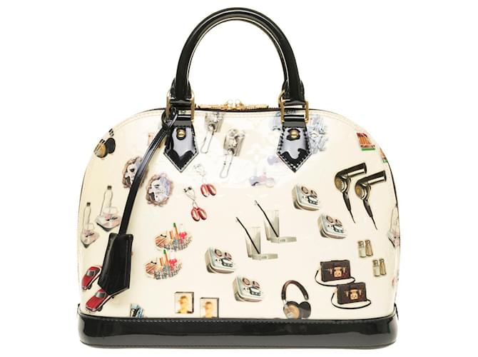 LOUIS VUITTON Alma Bag in White Leather - 100187  ref.855272