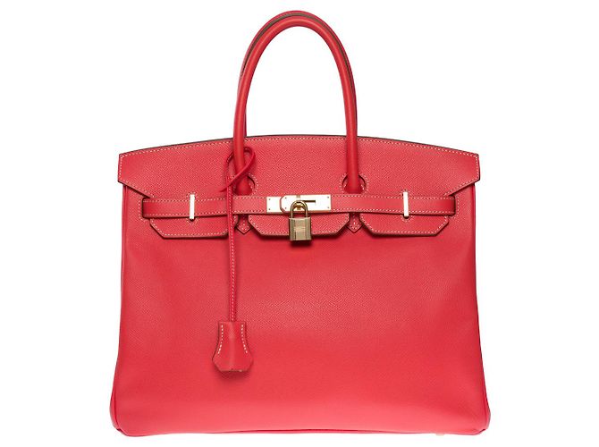 Hermès Bolsa Hermes Birkin 35 em Couro Rosa - 100957