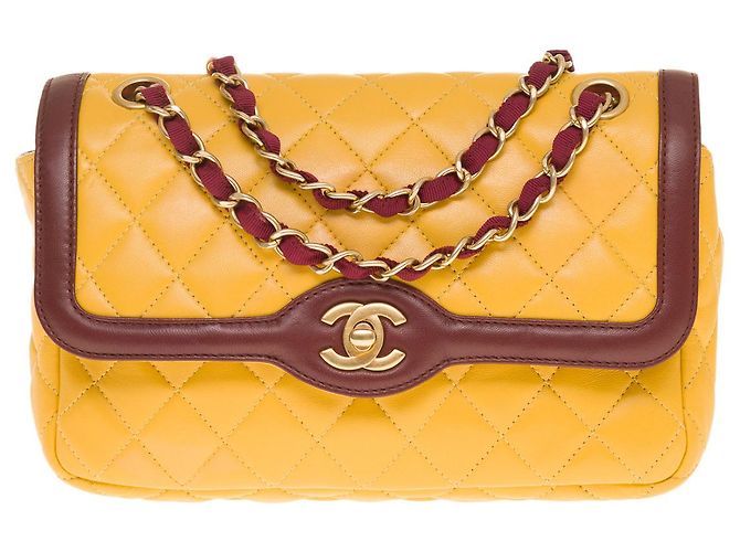 Diana Sac Chanel Timeless/Classico in Pelle Gialla - 100171 Giallo