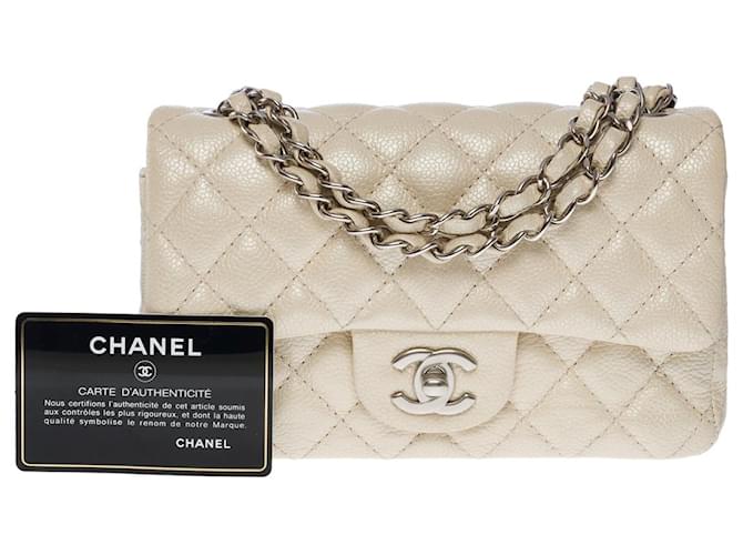 Sac Chanel Timeless/Classico in Pelle Bianca - 100986 Bianco  ref.855302