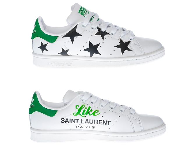 ADIDAS Stan Smith Shoe in White Canvas - 100256
