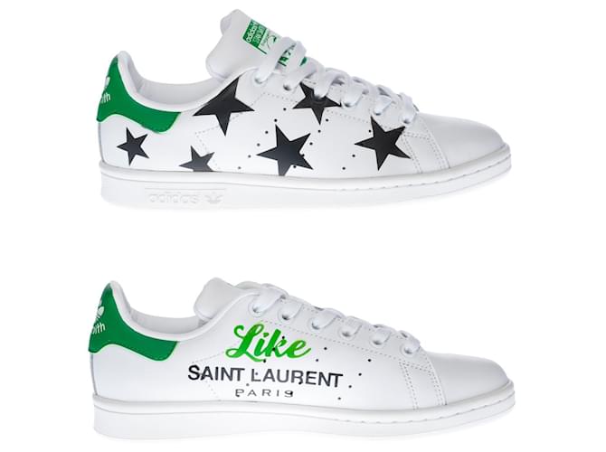 Zapato ADIDAS Stan Smith en lona blanca 100256 Blanco Lienzo ref