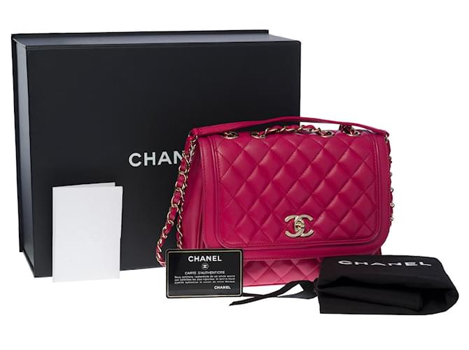 Timeless Chanel classic shoulder bag in pink leather -101027  ref.855339
