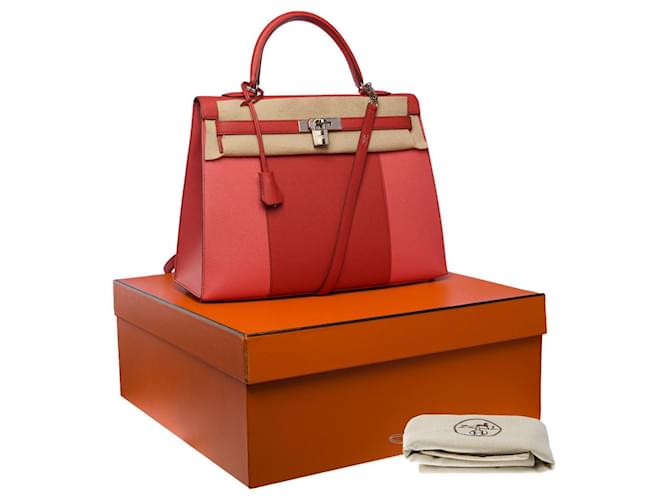 Hermès Hermes Kelly bag 35 in Pink Leather - 100993  ref.855348