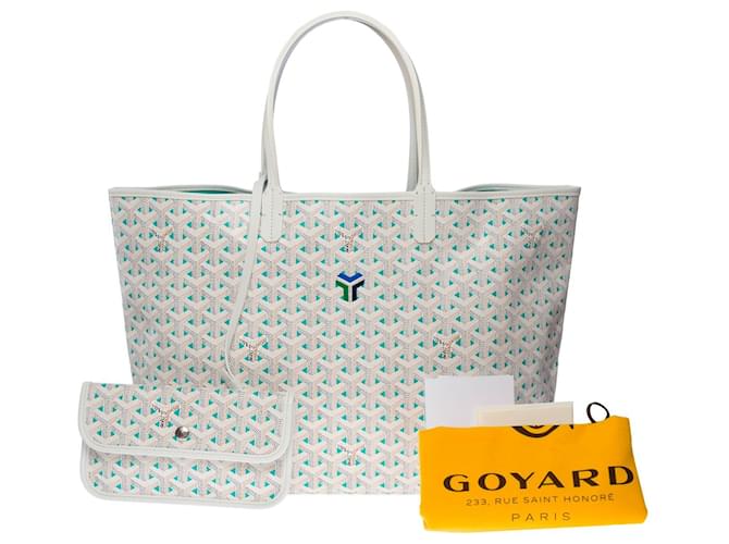 goyard saint louis clair-voie pm tote bag in white canvas101052 Cloth  ref.855351 - Joli Closet