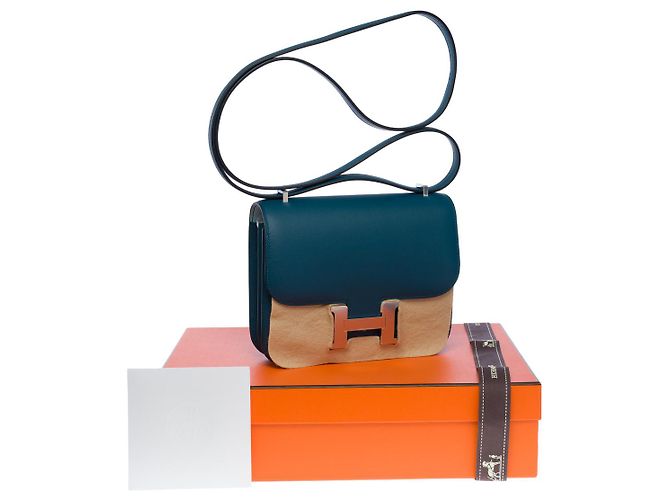 Hermès Borsa HERMES Constance in Pelle Blu - 101015