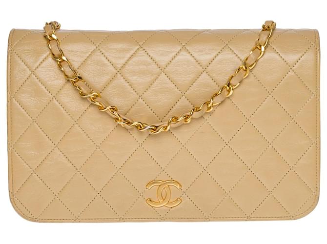 Sac Chanel Timeless/Classico in Pelle Beige - 100282  ref.855386