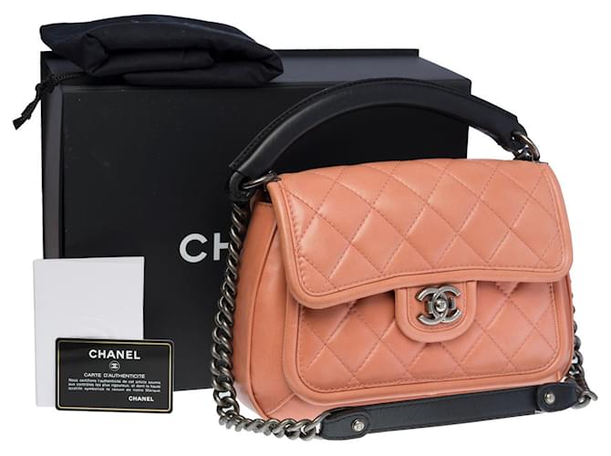 Timeless CHANEL CLASSIC FLAP BAG CROSSBODY BAG IN PINK QUILTED LAMB LEATHER -100866 Lambskin  ref.855454