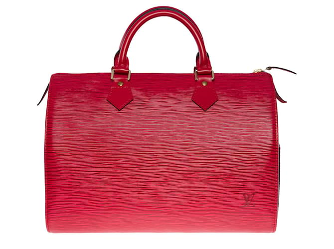 Speedy Louis Vuitton borsa veloce 30 IN PELLE EPI ROSSO CASTIGLIANA-100923  ref.855459