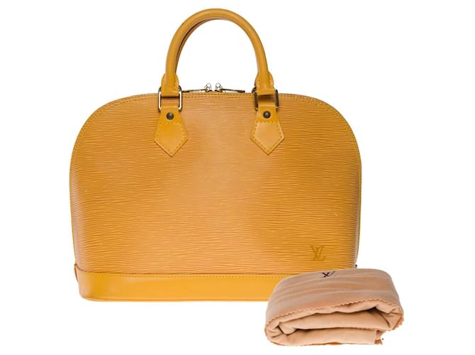 Louis Vuitton Alma Handtasche aus gelbem Epi-Leder100919  ref.855460