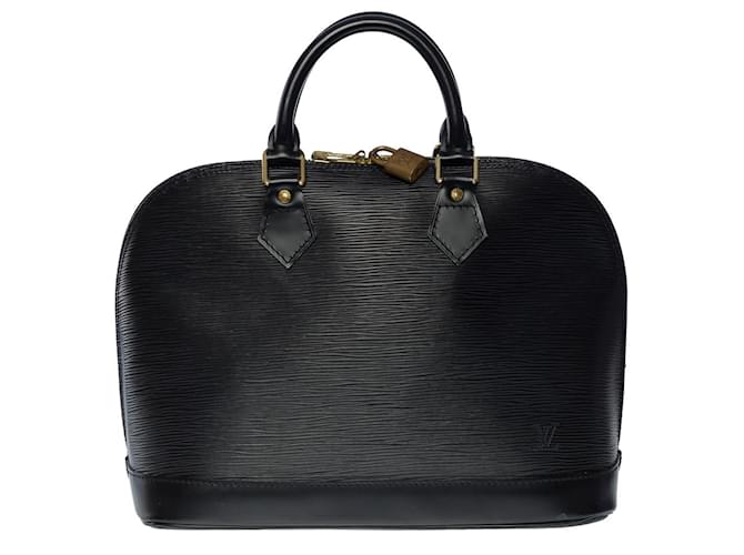 Louis Vuitton Alma Handtasche aus schwarzem Epi-Leder100920  ref.855464