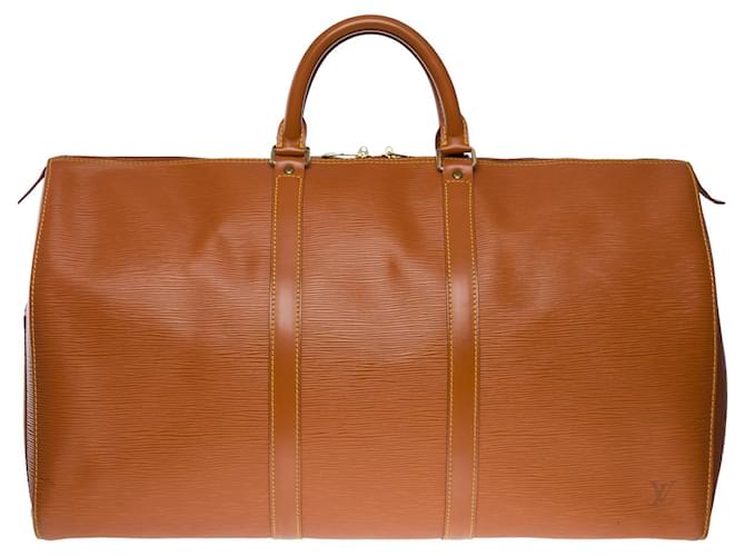 Louis Vuitton Keepall travel bag 50 in cognac epi leather101109  ref.855486
