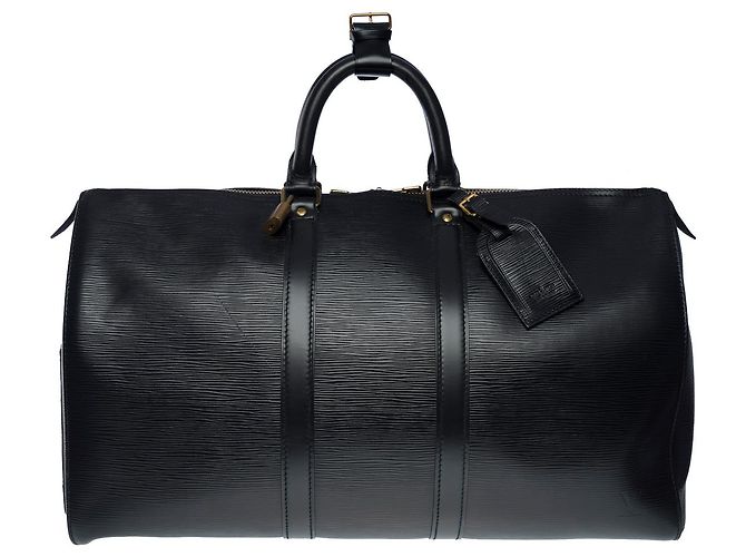 Louis Vuitton Borsa da viaggio Keepall 45 in pelle Epi nera -101107 Nero