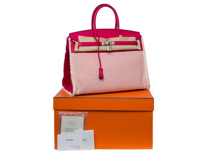Hermès Bolsa Hermes Birkin 35 em Couro Rosa - 101119
