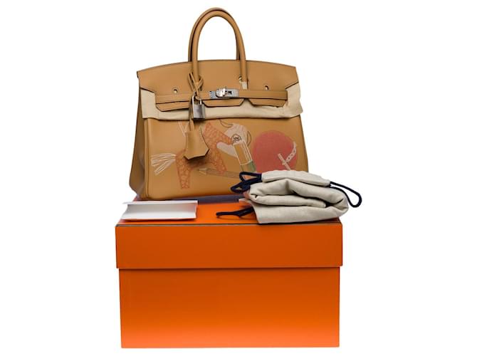 Hermès Sac HERMES Birkin 25 en Cuir Beige - 100636  ref.855526