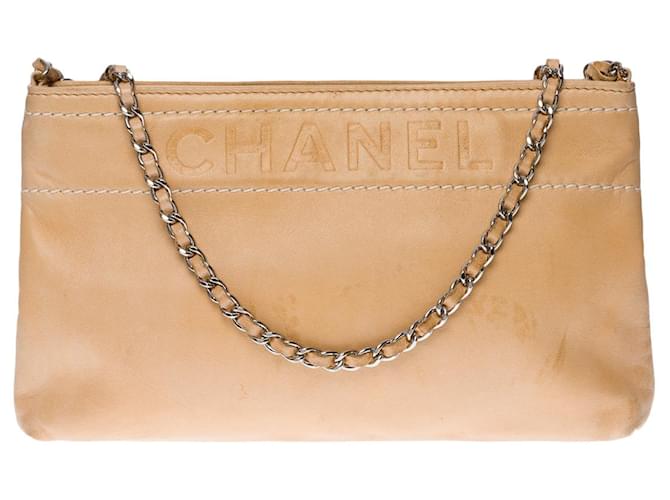 CHANEL Bag in Beige Leather - 100116  ref.855547