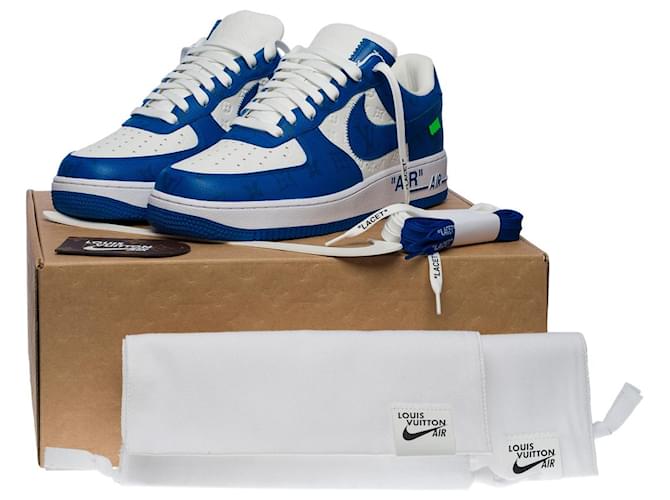 Nike Sapato LOUIS VUITTON em couro azul - 100698  ref.855555