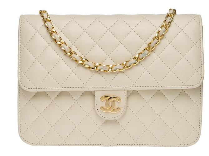 Timeless CHANEL CROSSBODY BAG CLASSIC FLAP BAG IN ECRU QUILTED