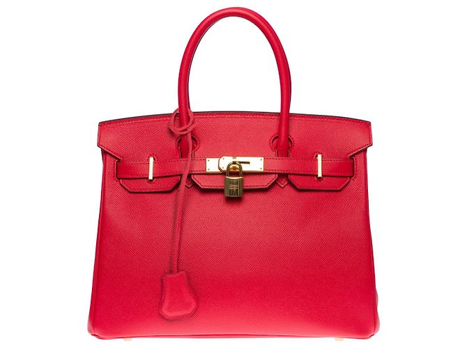 Hermès HERMES BIRKIN BAG 30 in red leather - 100449