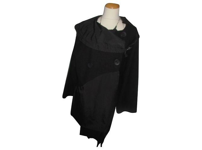 Autre Marque Abrigo Areline de lana negro