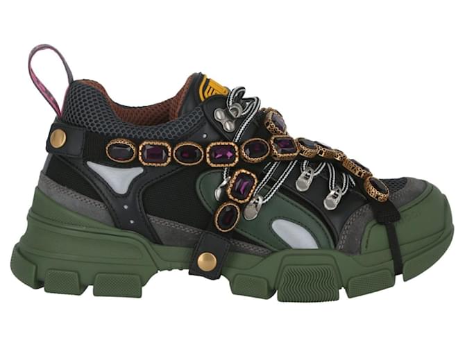 Gucci flashtrek sneakers Green  ref.856227