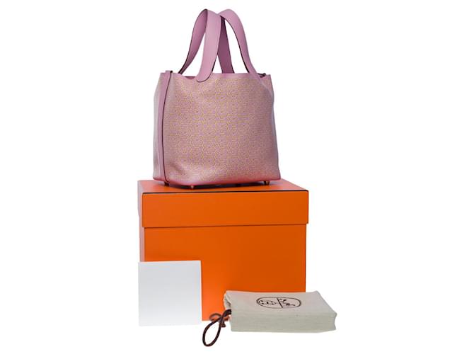 Hermès Bolsa HERMES Picotin em couro rosa - 101129  ref.856620