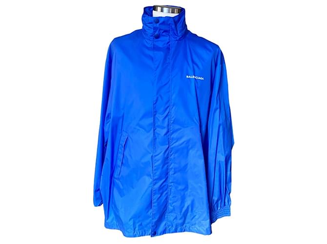 Balenciaga jaqueta parka azul ao ar livre Sintético  ref.856624