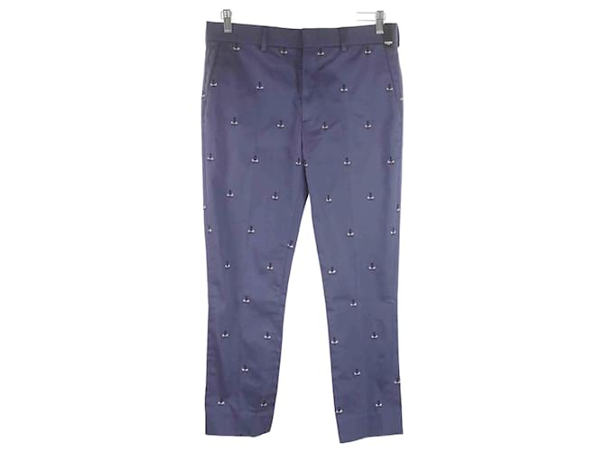 Chinos Fendi 42 Azul Algodón  ref.856818