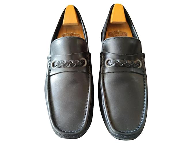 Paraboot Loafers Slip ons Black Leather  ref.856911