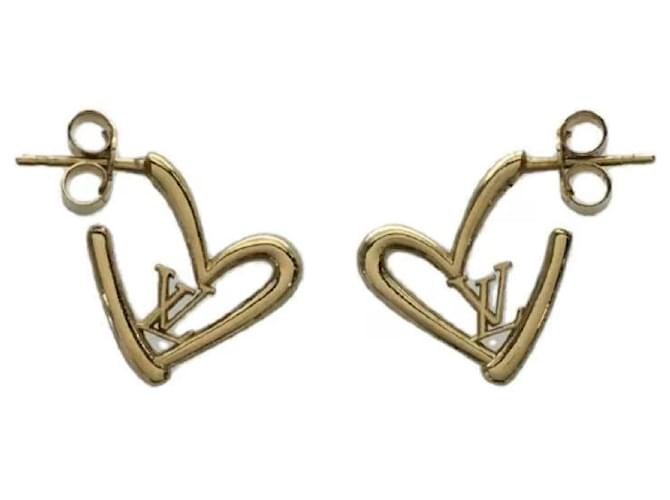 LOUIS VUITTON Book Dreil Heart Falling Love PM Earrings Golden ref.857008 -  Joli Closet