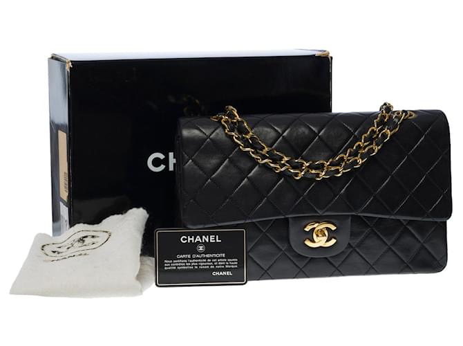 Chanel timeless medium shoulder bag in black leather101005